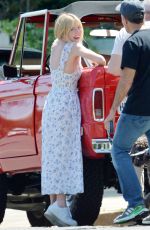 SYDNEY SWEENEY Driving Her Newly Refurbished 1969 Ford Bronco in Los Angeles 04/21/2022