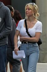 SYDNEY SWEENEY Out at Universal Studios in Hollywood 04/22/2022