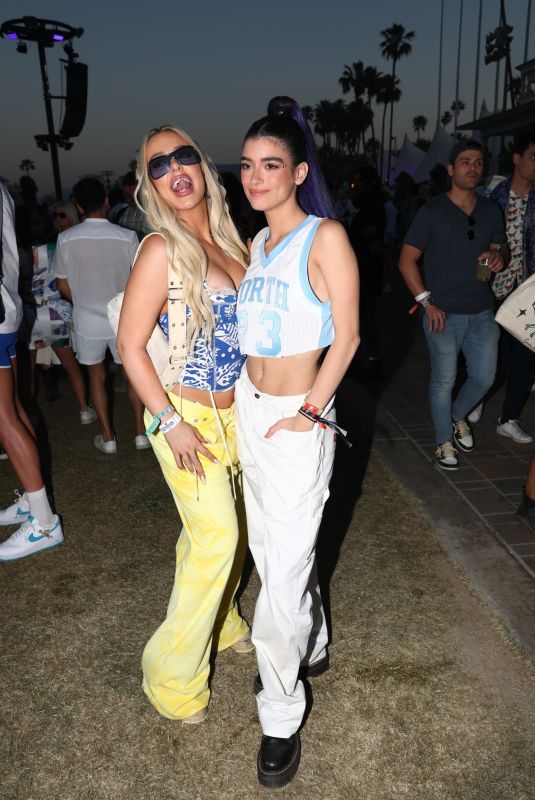 TANA MONGEAU and DIXIE D’AMELIO at Coachella Valley Music and Arts Festival in Indio 04/16/2022