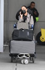 TESSA THOMPSON Arrives at JFK Airport in New York 04/25/2022