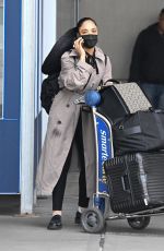 TESSA THOMPSON Arrives at JFK Airport in New York 04/25/2022