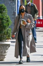 TESSA THOMPSON Out and About in New York 04/14/2022