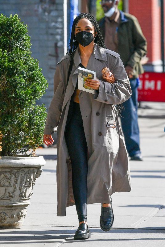 TESSA THOMPSON Out and About in New York 04/14/2022