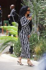 TEYANA TAYLOR Arrives at DJ Khaled