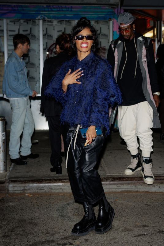 TEYANA TAYLOR Arrives at Vogue