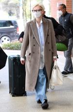 TILDA SWINTON Arrives at International Airport in Venice 04/19/2022