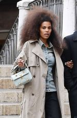 TINA KUNAKEY and Vincent Cassel Out in Venice 04/22/2022