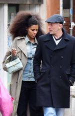 TINA KUNAKEY and Vincent Cassel Out in Venice 04/22/2022