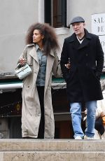 TINA KUNAKEY and Vincent Cassel Out in Venice 04/22/2022
