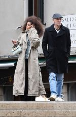 TINA KUNAKEY and Vincent Cassel Out in Venice 04/22/2022