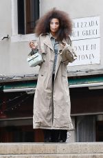 TINA KUNAKEY and Vincent Cassel Out in Venice 04/22/2022