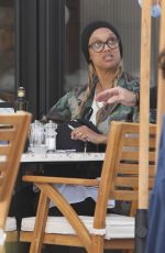 TYRA BANKS Out for Lunch at Angelini Ristorante & Bar in Pacific Palisades 04/20/2022