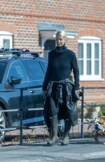 ULRIKA JONSSON Out with Her Dog in Oxfordshire 04/26/2022