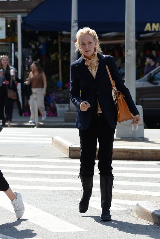 UMA THURMAN Out in New York 04/25/2022