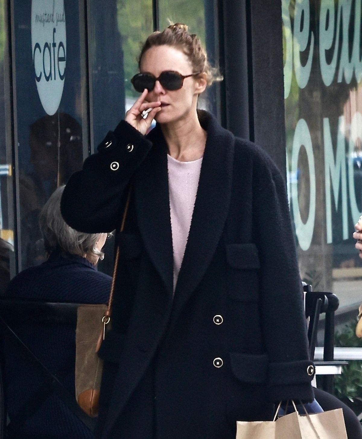VANESSA PARADIS and LILY-ROSE DEPP Out for Coffee in Los Feliz 03/31 ...