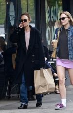 VANESSA PARADIS and LILY-ROSE DEPP Out for Coffee in Los Feliz 03/31/2022