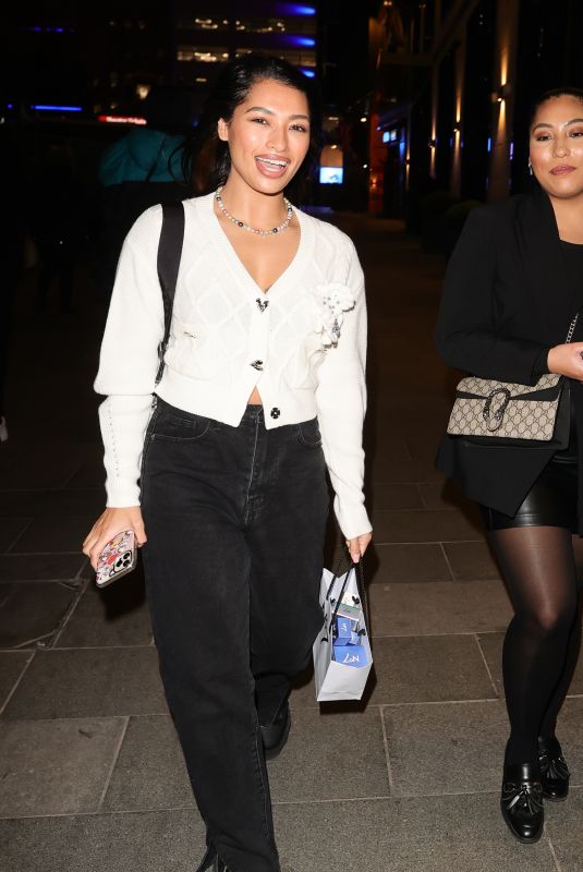 VANESSA WHITE Arrives at Boots No7’s Pro Derm Scan Launch Party at Londoner Hotel 04/05/2022
