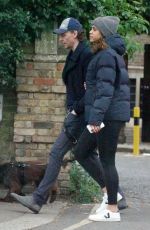 ZAWE ASHTON and Tom Hiddleston Out with Their Dog in London 04/29/2022