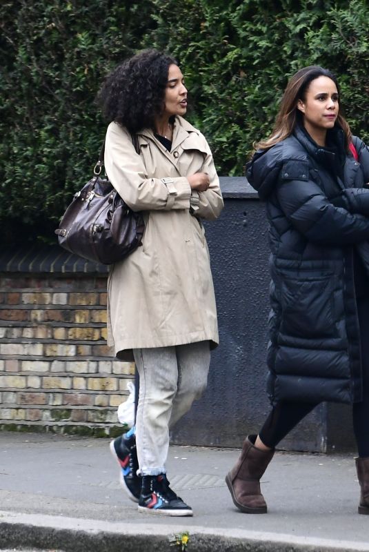 ZAWE ASHTON Out with a Friend in London 03/28/2022