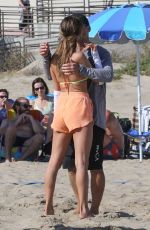 ALESSANDRA AMBROSIO and Richard Lee Playing Volleyball with Friends in Santa Monica 05/14/2022