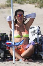 ALESSANDRA AMBROSIO and Richard Lee Playing Volleyball with Friends in Santa Monica 05/14/2022