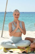 ALESSANDRA AMBROSIO at a Morning of Wellness at Nespresso Beach in Cannes 05/20/2022