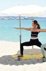 ALESSANDRA AMBROSIO at a Morning of Wellness at Nespresso Beach in Cannes 05/20/2022