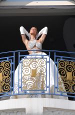 ALESSANDRA AMBROSIO at Balcony of Hotel Martinez at Cannes Film Festival 05/19/2022