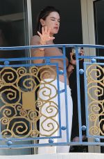 ALESSEANDRA AMBROSIO at a Hotel Balcony at 2022 Cannes Film Festival 05/19/2022