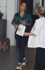 ALICIA KEYS Visits Dr. Diamond Face Institute in Beverly Hills 05/13/2022
