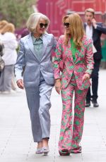 AMANDA HOLDEN Leaves Global Radio with Her Mum Judith Harrison in London 05/23/2022