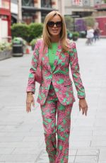 AMANDA HOLDEN Leaves Global Radio with Her Mum Judith Harrison in London 05/23/2022