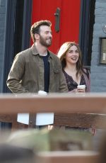 ANA DE ARMAS and Chris Evans on the Set of Ghosted in Washington, DC 05/04/2022
