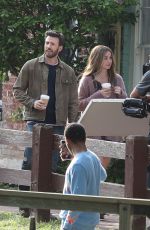 ANA DE ARMAS and Chris Evans on the Set of Ghosted in Washington, DC 05/04/2022