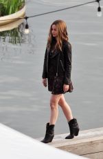 ANA DE ARMAS on the Set of Ghosted in Washington 05/04/2022