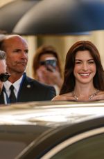 ANNE HATHAWAY Leaves Martinez Hotel at 75th Cannes Film Festival 05/19/2022