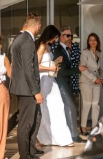 ANNE HATHAWAY Leaves Martinez Hotel at 75th Cannes Film Festival 05/19/2022