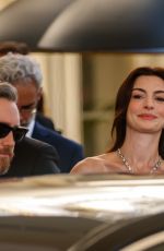 ANNE HATHAWAY Leaves Martinez Hotel at 75th Cannes Film Festival 05/19/2022