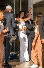 ANNE HATHAWAY Leaves Martinez Hotel at 75th Cannes Film Festival 05/19/2022