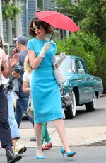 ANNE HATHAWAY on the Set of Mother