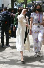 ANNE HATHAWAY on the Set of She Came to Me in New York 05/05/2022