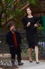 ANNE HATHAWAY on the Set of She Came To Me in New York 05/13/2022