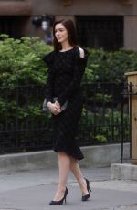 ANNE HATHAWAY on the Set of She Came To Me in New York 05/13/2022