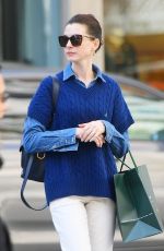 ANNE HATHAWAY Shopping at Stubbs & Wootton in New York 04/30/2022