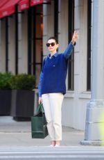 ANNE HATHAWAY Shopping at Stubbs & Wootton in New York 04/30/2022