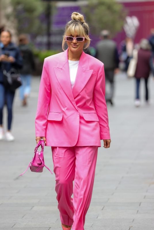 ASHLEY ROBERTS Arrives at Heart Radion in London 05/24/2022