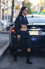 BELLA HADID Heading to Vortex Screening at The IFC in New York 04/29/2022