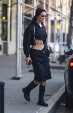 BELLA HADID Heading to Vortex Screening at The IFC in New York 04/29/2022