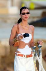 BELLA HADID Leaves Hotel Eden Roc in Cannes 05/28/2022