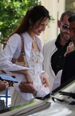 BELLA HADID Leaves Hotel Martinez in Cannes 05/27/2022